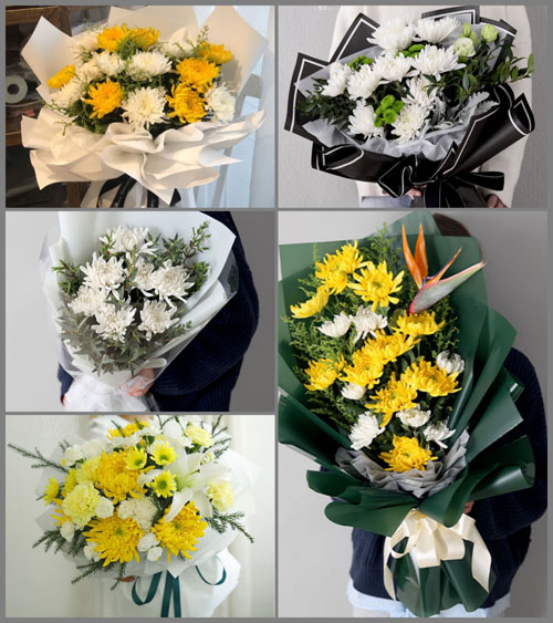 四川绵阳涪城区新皂镇白事花束代送